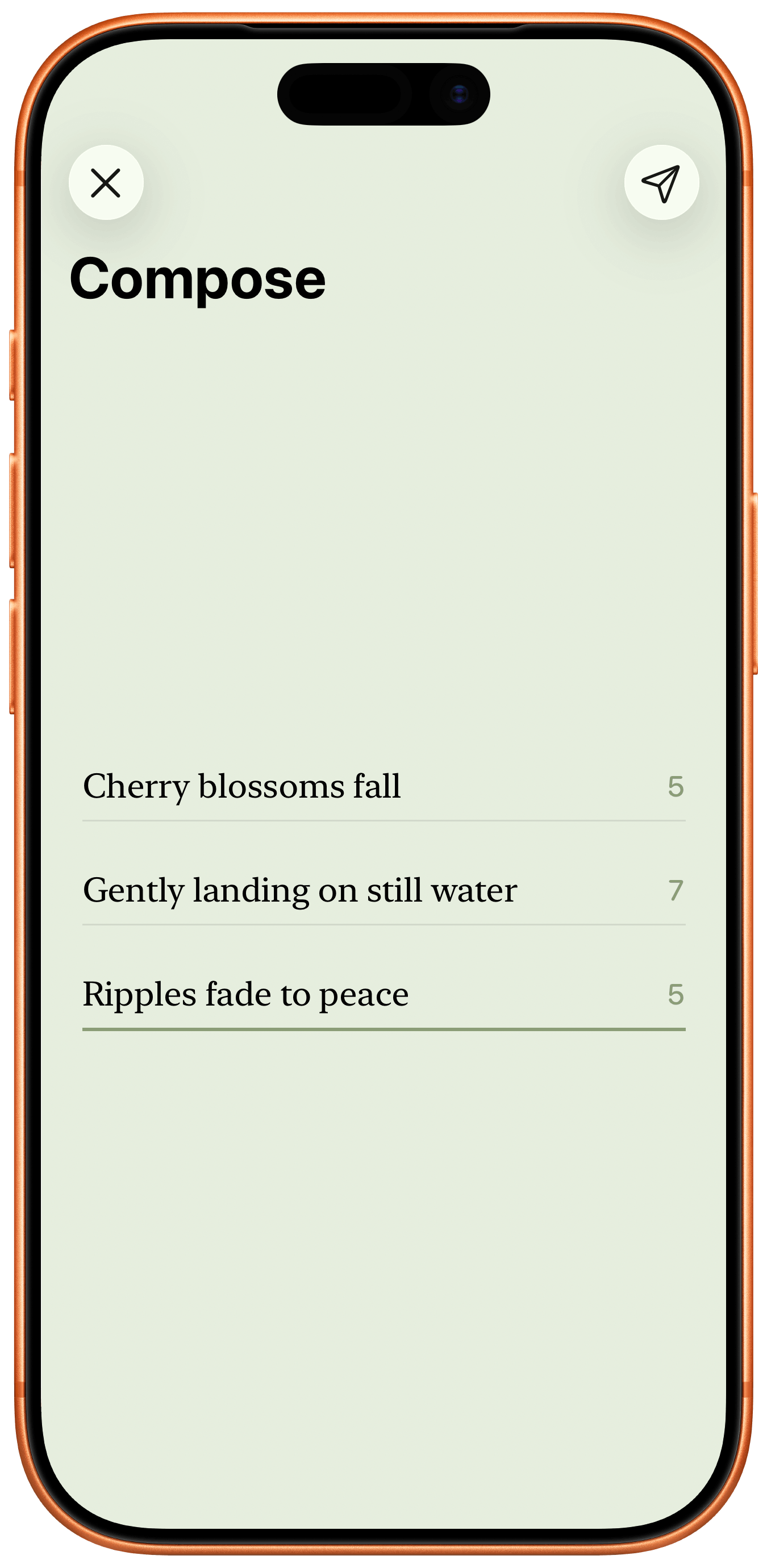 Writing a haiku